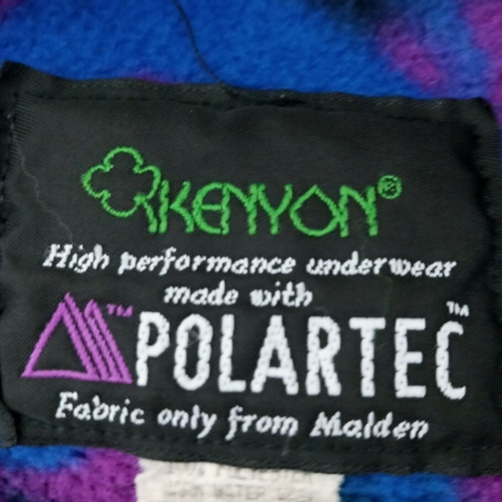 Men's Vintage 80's 90's KENYON POLARTEC Vibrant Full Zip Fleece Sweater Size M - Picture 9 of 9